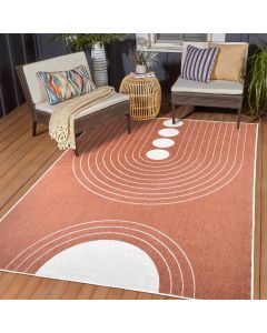 Tapis EX1 ARCO REVERSIBLE Terracotta, écru