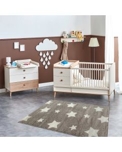 Tapis BULJI taupe, crème