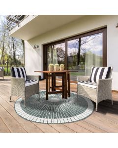 Tapis EXT COSMIC REVERSIBLE vert, crème