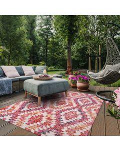 Tapis SANDRINE rose, rouge, violet, jaune