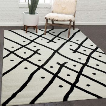 Tapis AGNAS crème, noir
