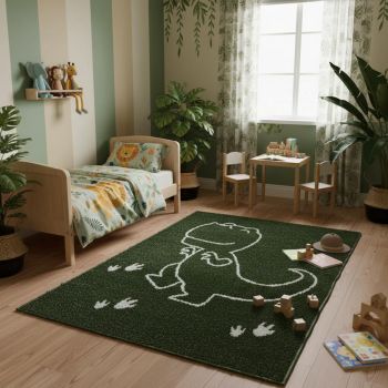 Tapis DINO vert, beige