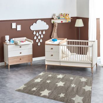 Tapis BULJI taupe, crème