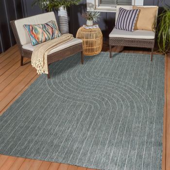 Tapis COURBEV REVERSIBLE vert, beige
