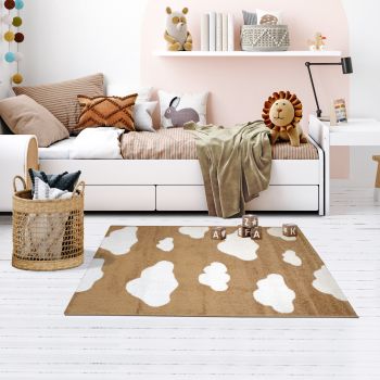 Tapis TUMAN camel, crème